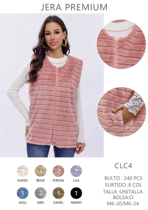 Chaleco largo cierre frontal CLC4