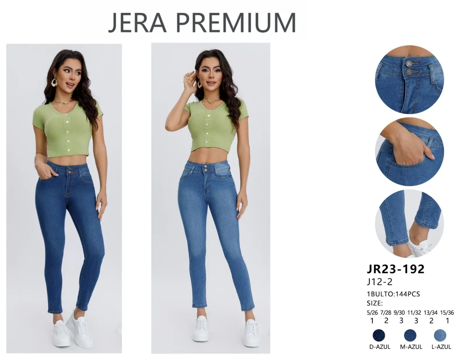 Jeans Skinny Jera Jeans - JR23/192D-AZUL