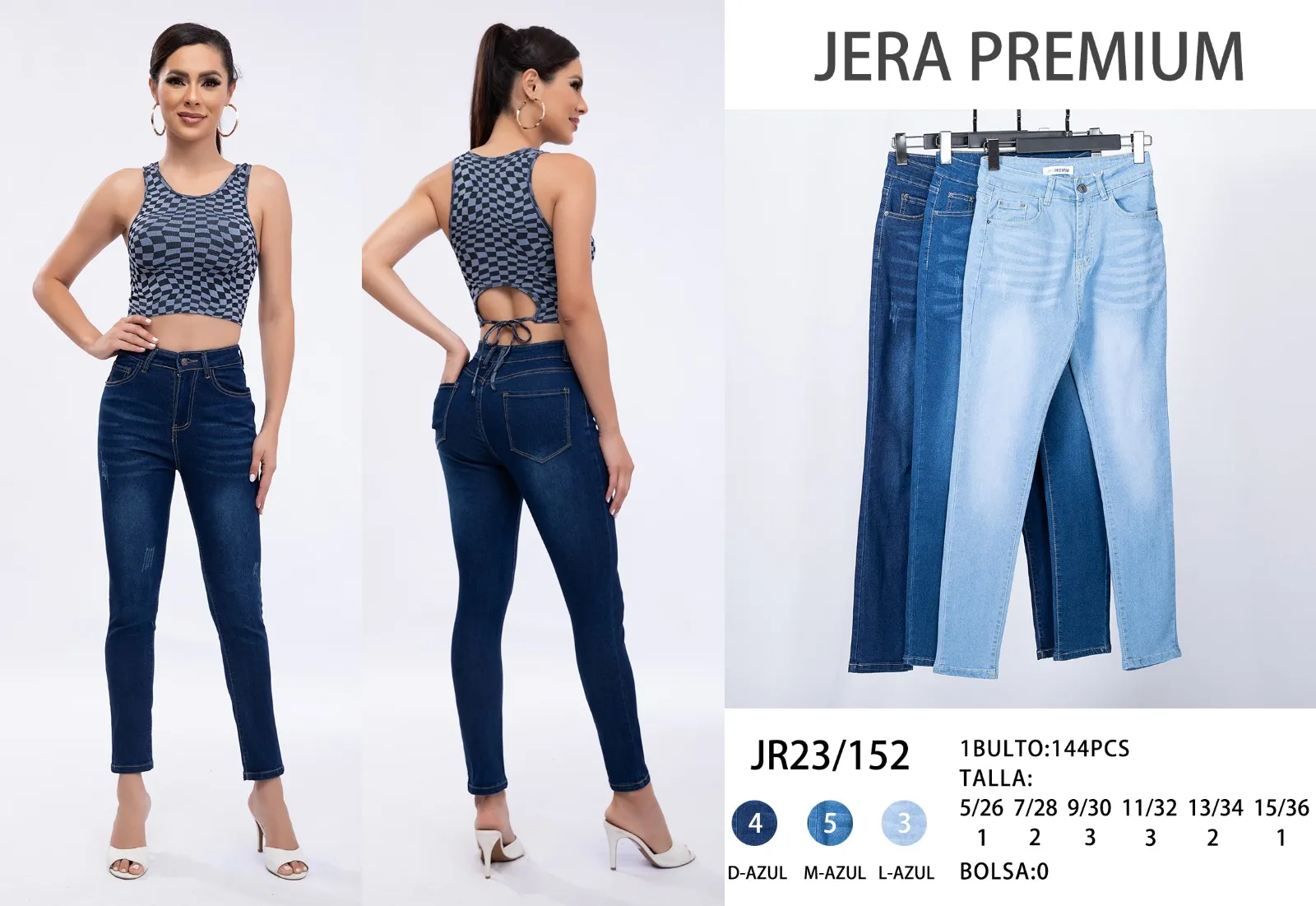 Pantalon Skinny Jera Jeans - JR23/152M-AZUL