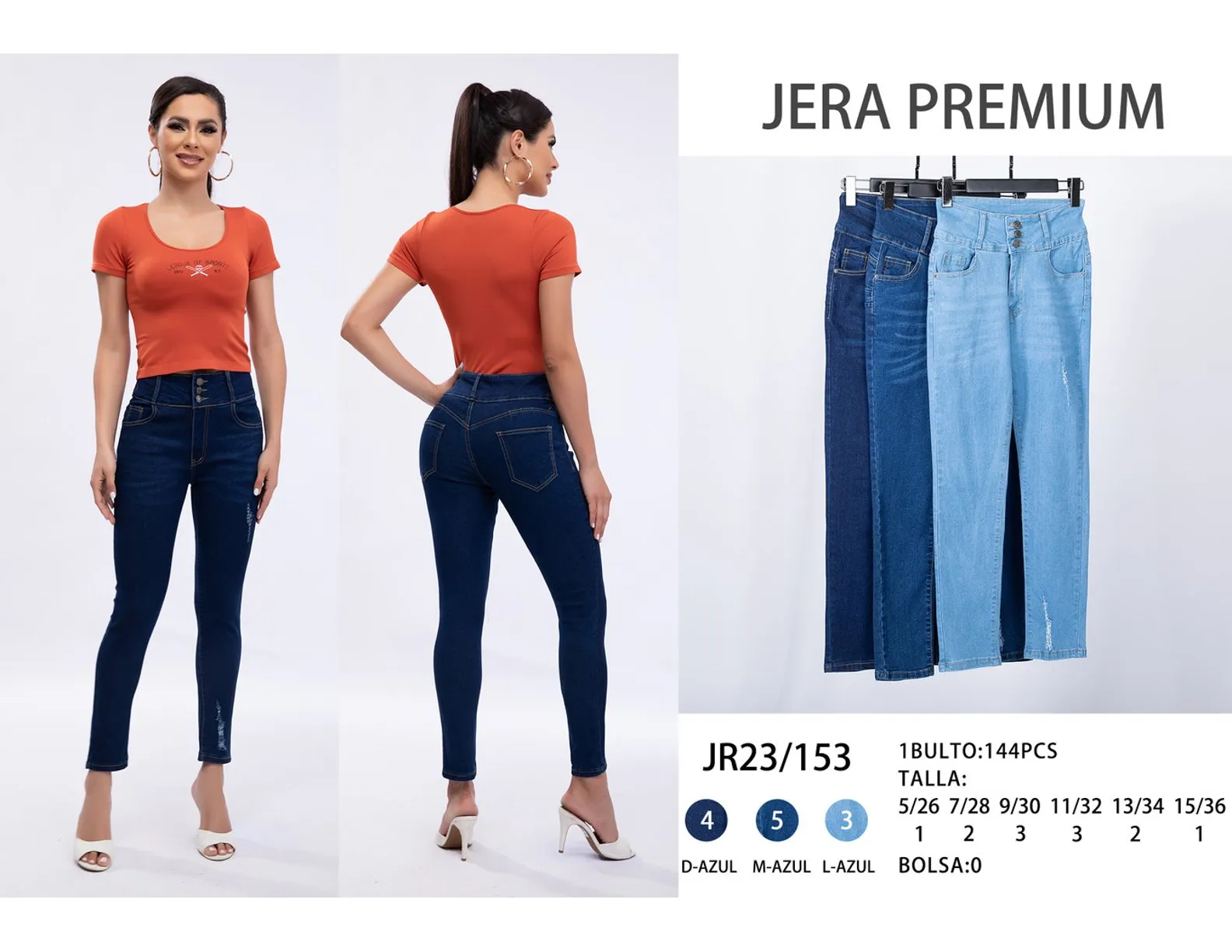 Jeans Skinny Jera Jeans - JR23/153M-Azul