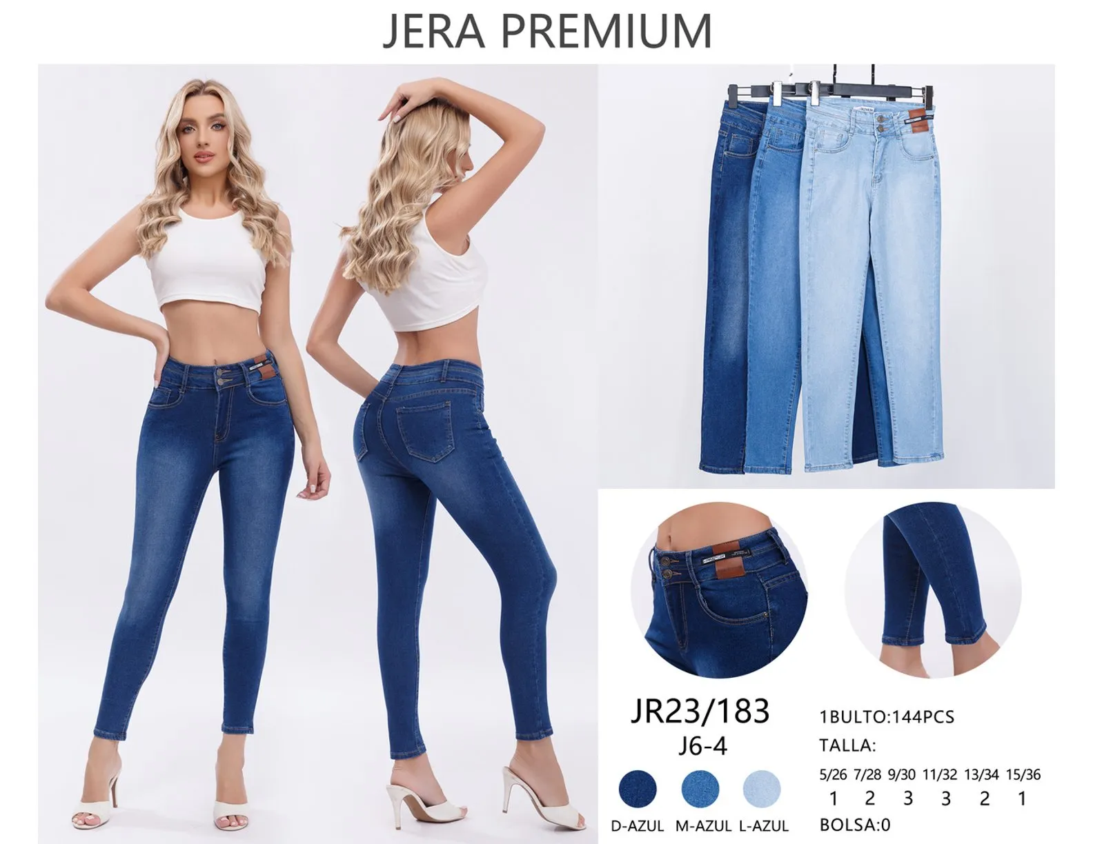 Jeans Skinny Jera Jeans - JR23/183M-Azul