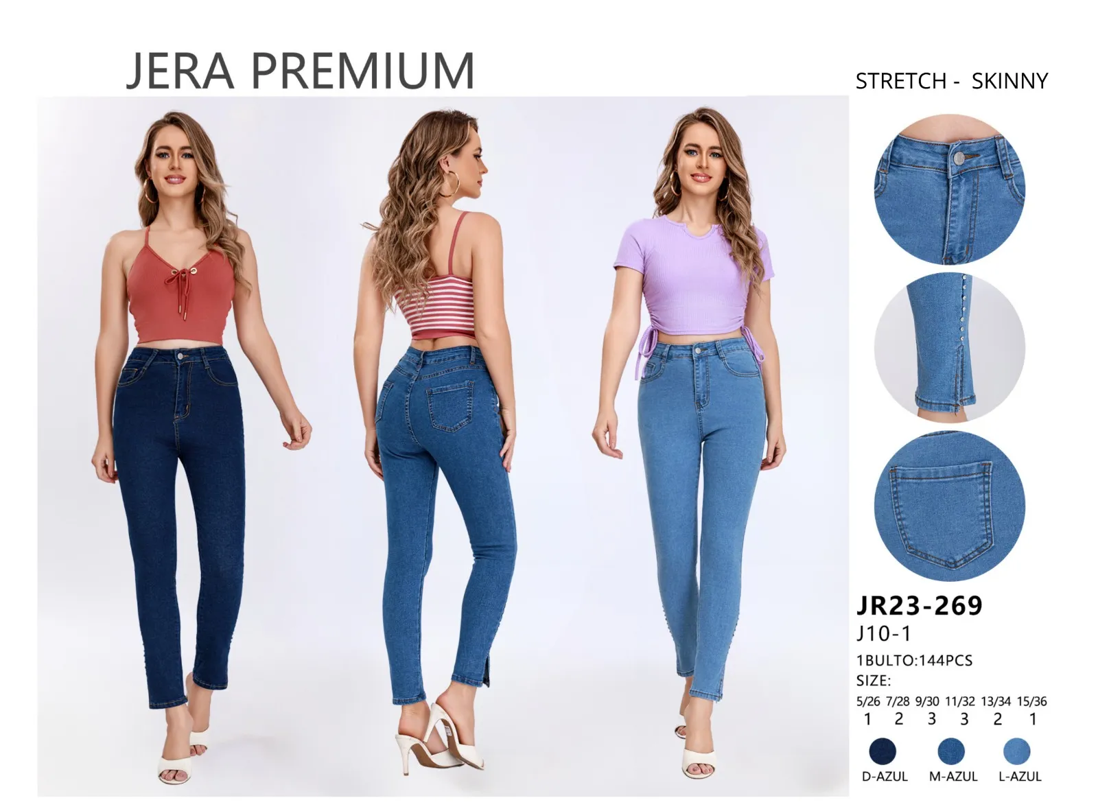Pantalon Skinny Jera Jeans - JR23/269D-AZUL