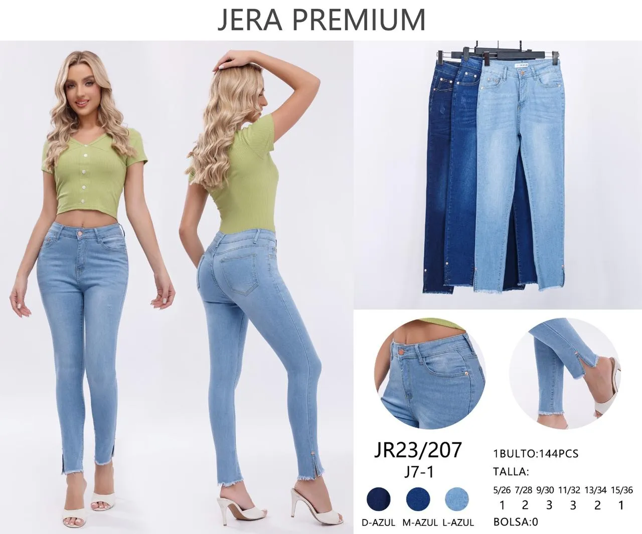 Jeans Skinny Jera Jeans - JR23/207D-Azul