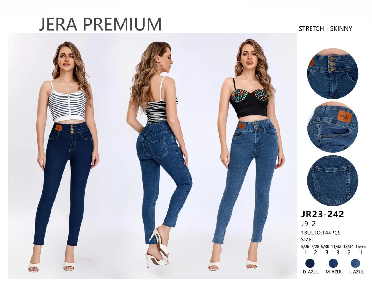 Jeans Skinny Jera Jeans - JR23/242D-Azul