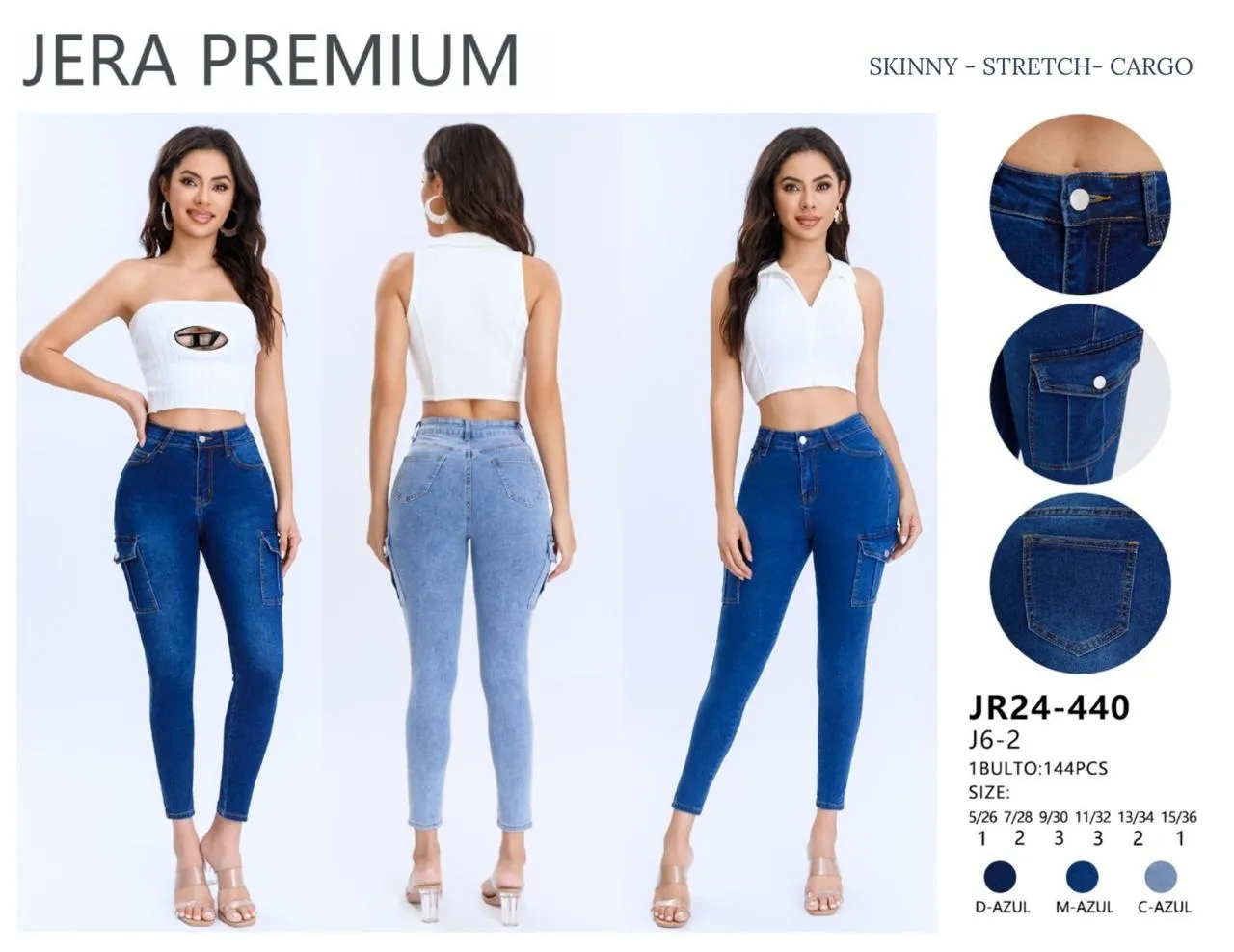 Jeans Skinny Jera Jeans - JR24/440C-Azul