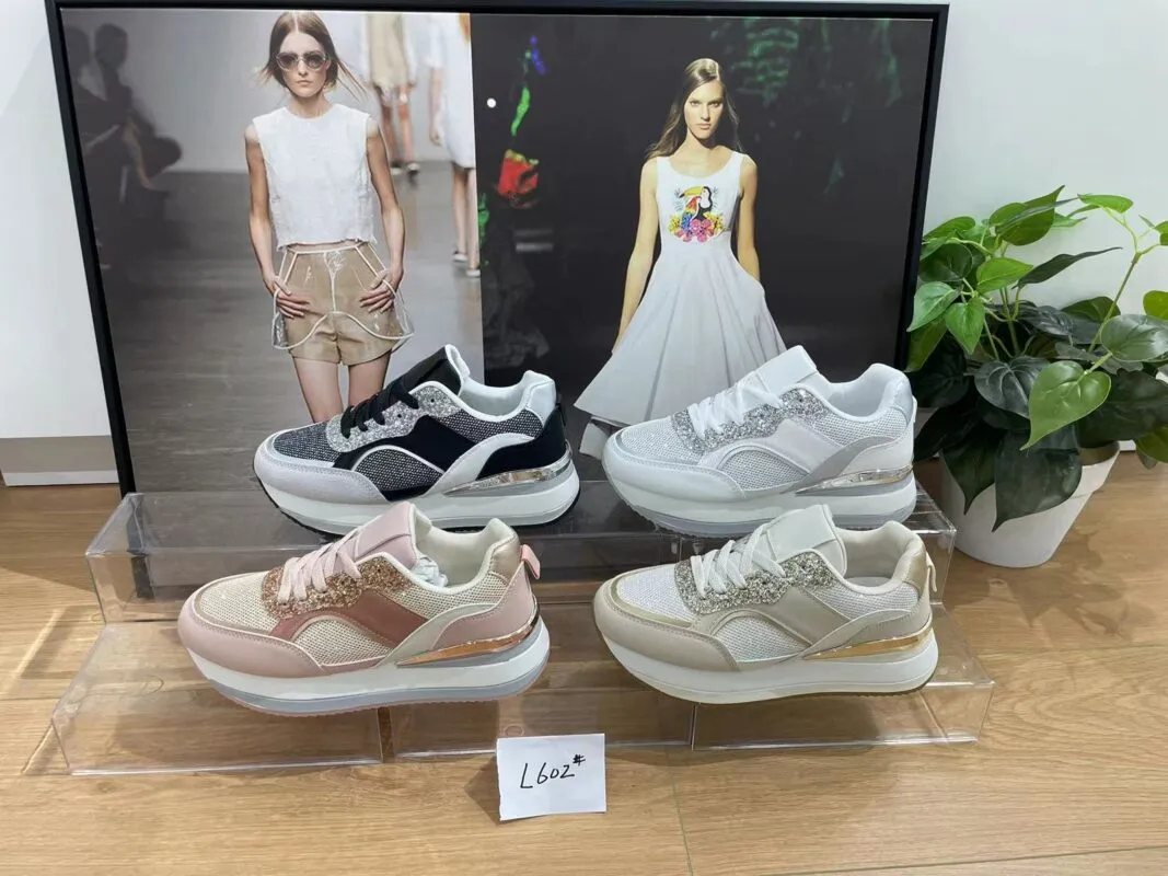 Tenis Brillantes Deportivos-L602-NEGRO 36-39