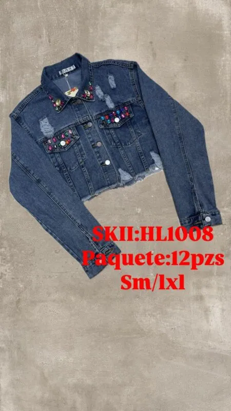 Chamarra De Mezclilla-HL1008