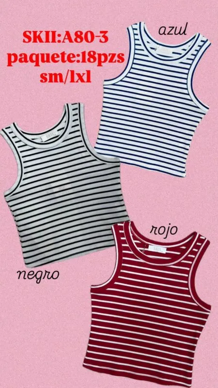 Blusa Rayada Corta-A80-3