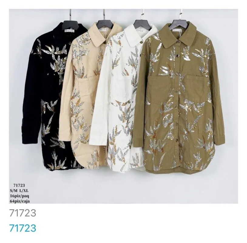 Camisa Larga Brillante-71723-0-71723