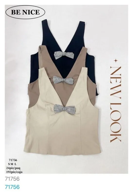 Blusa Con Moño Casual-71756-0-71756