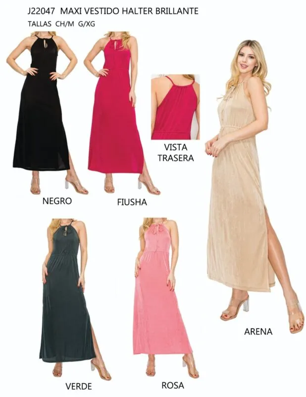 Maxi Vestido Halter-1-J22047