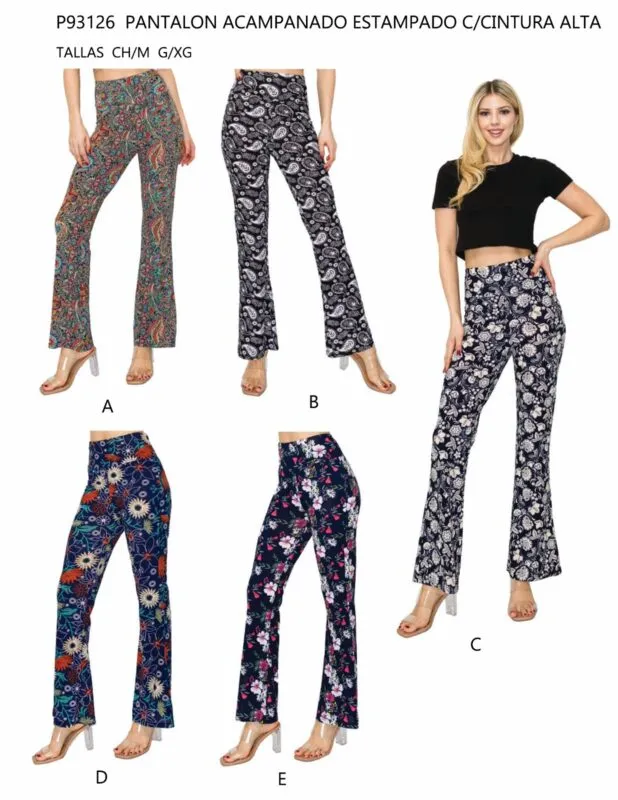 Pantalon Estampado Cintura Alta-1-P93126