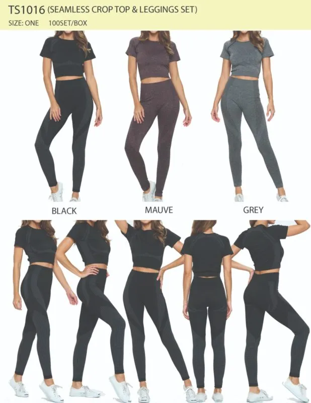 Conjunto Seamless Top Y Leggings-1-TS1016