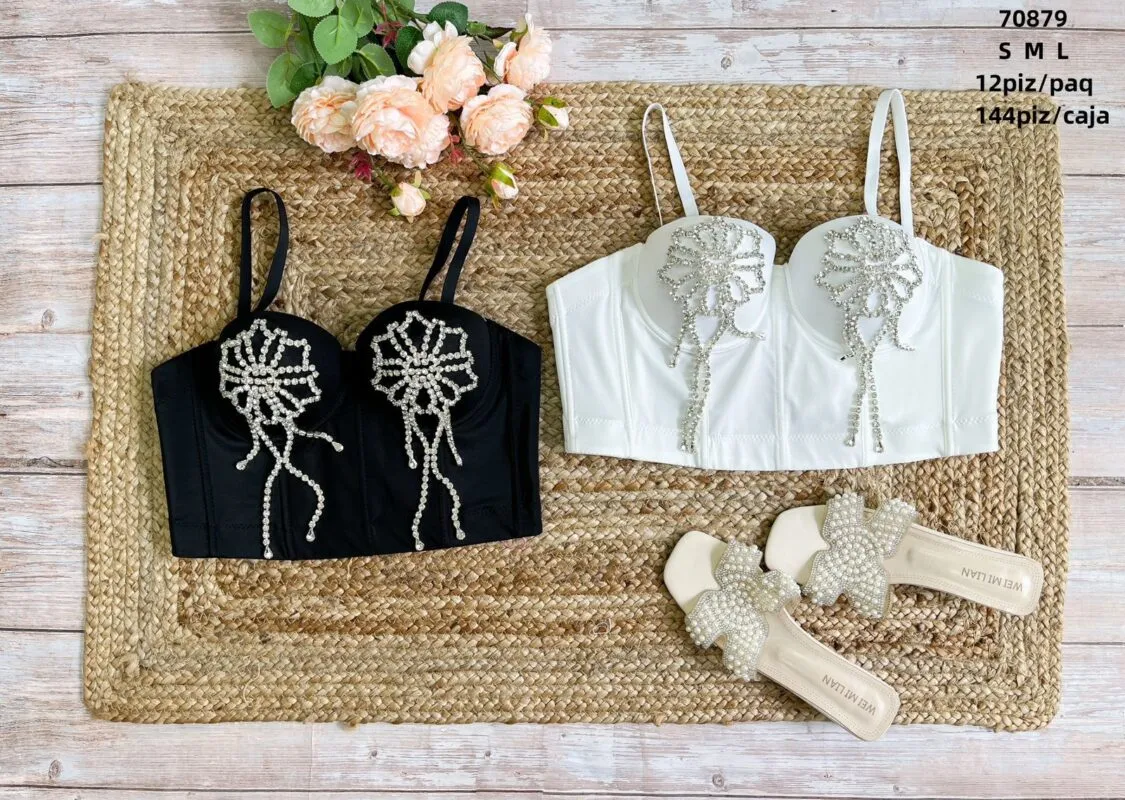 Corset Con Flores Brillantes-70879-0-70879