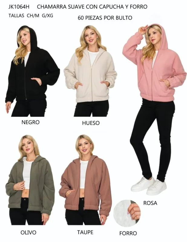 Chamarra Suave Con Capucha-1-JK1064H