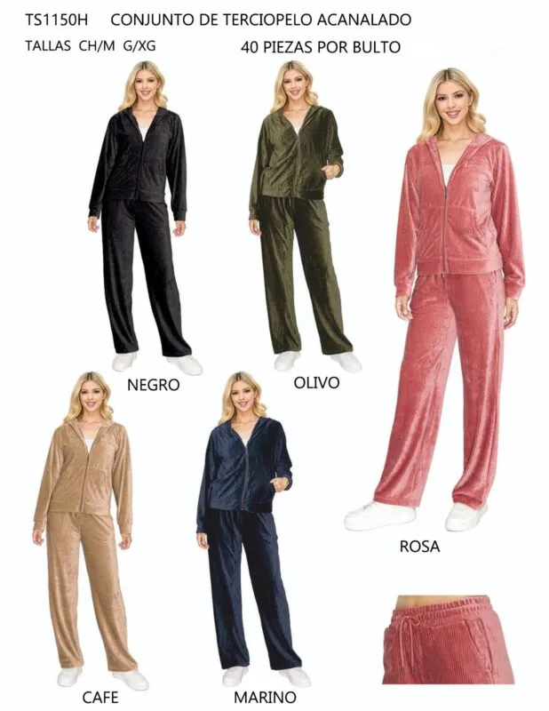 Conjunto Terciopelo Acanalado-0-TS1150H