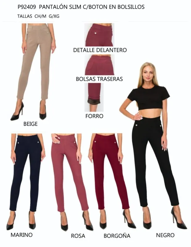 Pantalon Slim Mujer-0-P92409