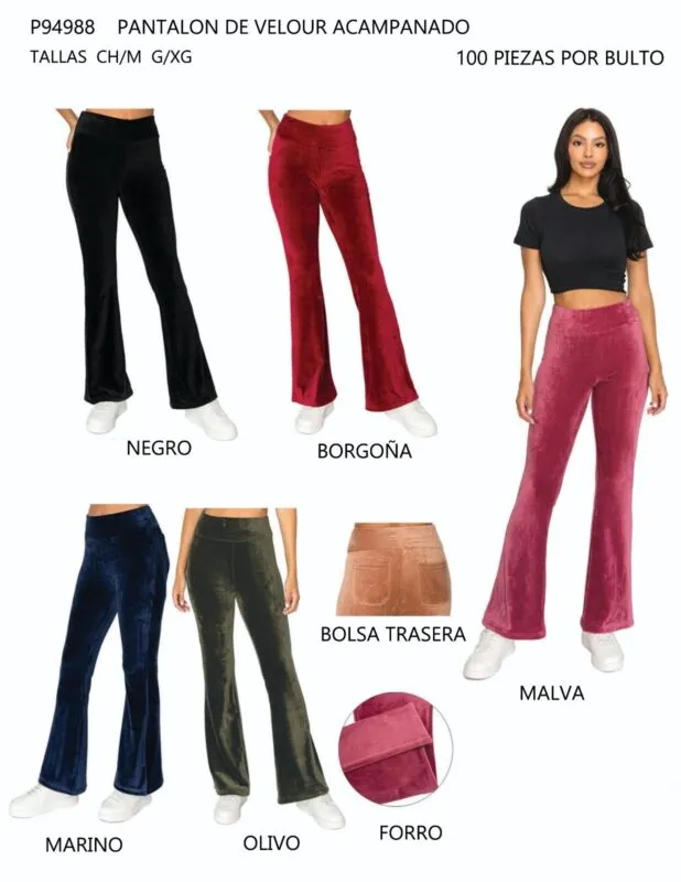 Pantalon Velour Acampanado-1-P94988