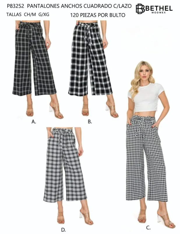 Pantalones Anchos Cuadrado-0-P83252