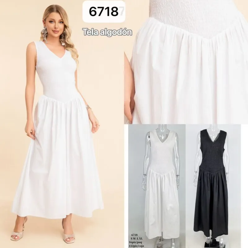 Vestido Largo Casual-6718-0-6718