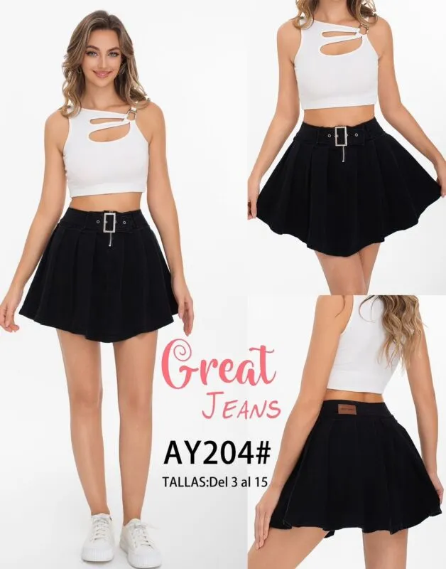 Falda De Mezclilla Great Jeans-AY204-0-AY204