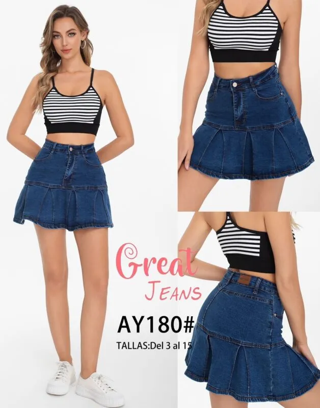 Falda De Mezclilla Great Jeans-AY180-0-AY180