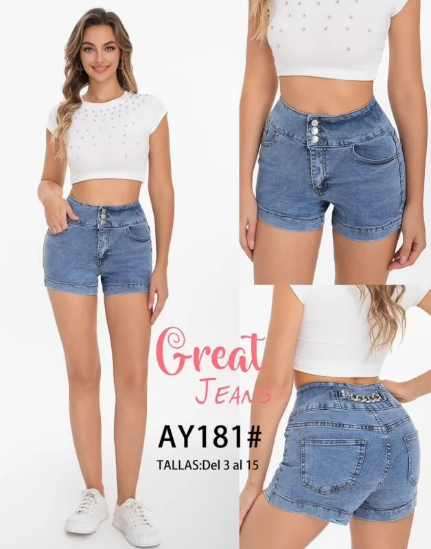 Short De Mezclilla Great Jeans-AY181-0-AY181