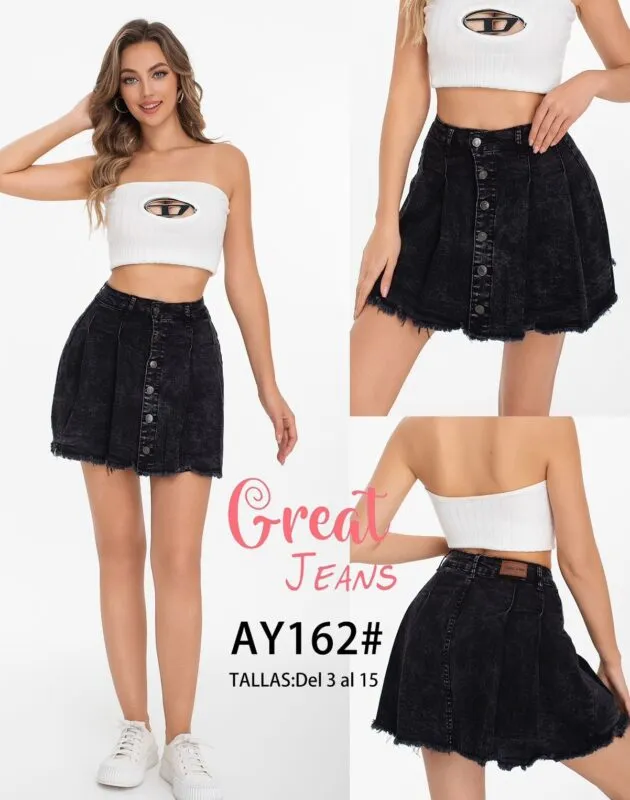 Falda De Mezclilla Great Jeans-AY162-0-AY162