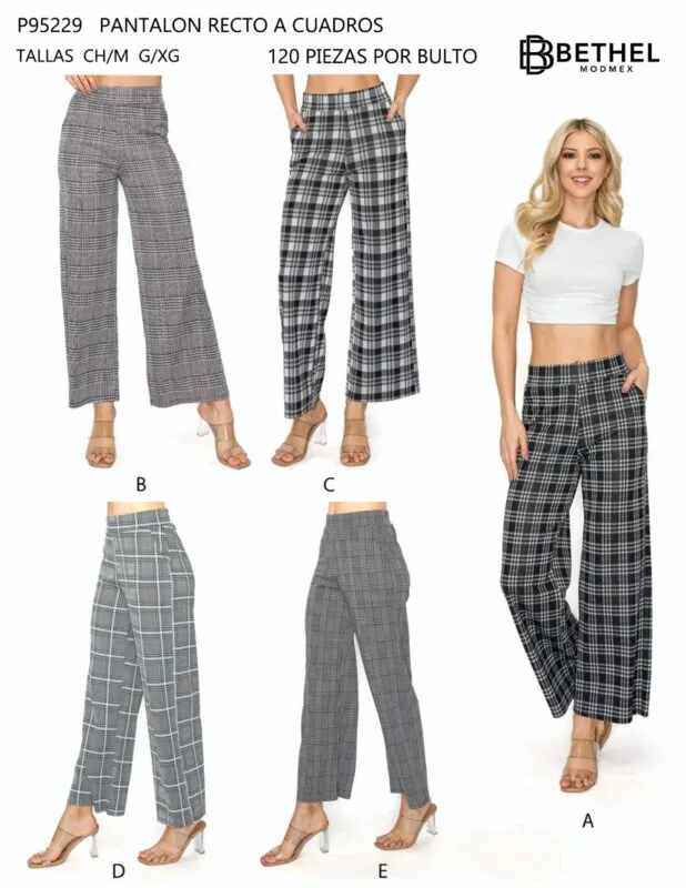 Pantalon Recto A Cuadros-0-P95229