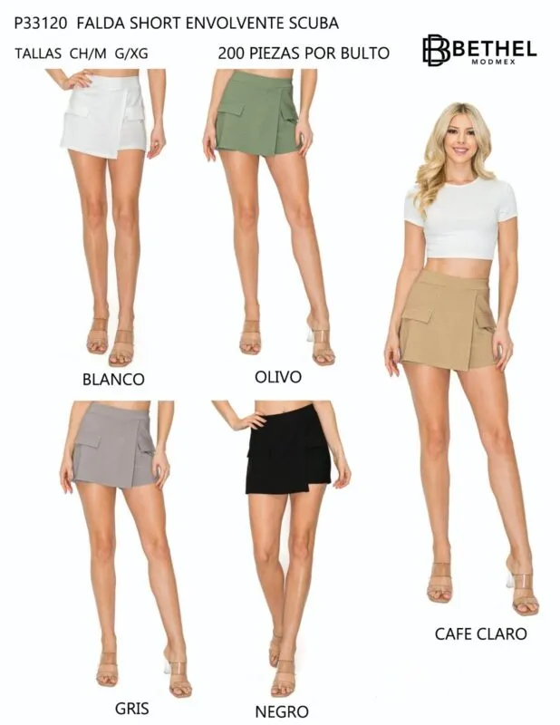 Falda Short Envolvente Scuba-0-P33120