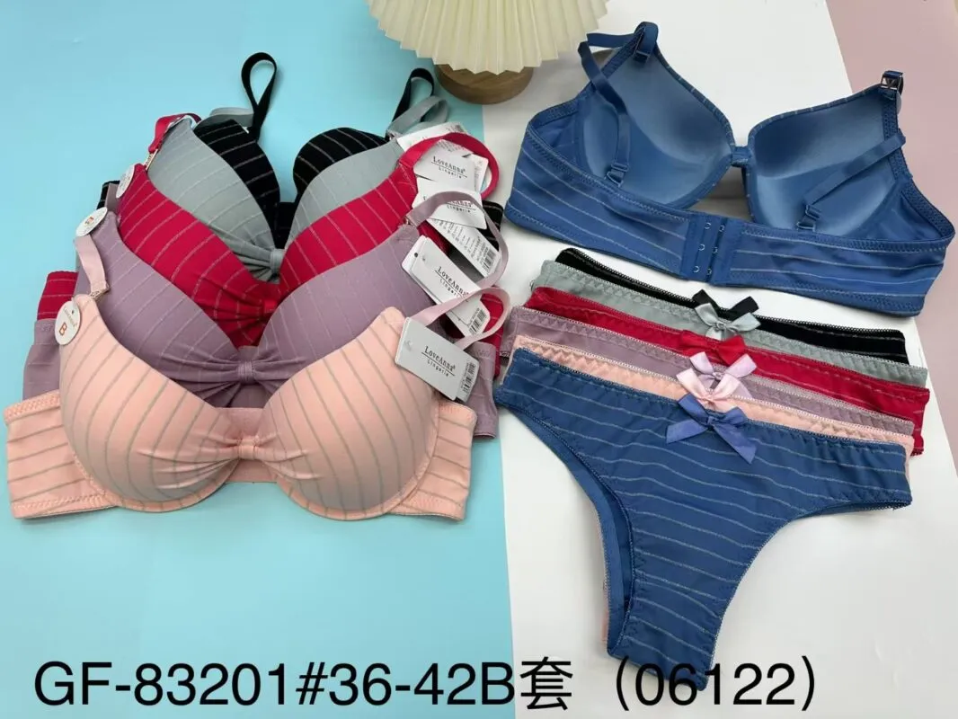 Coordinado Rayado Con Moño-GF-83201