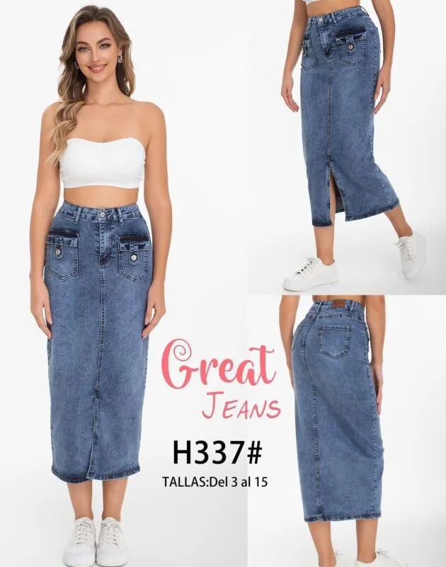 Falda De Mezclilla Great Jeans-H337-0-H337