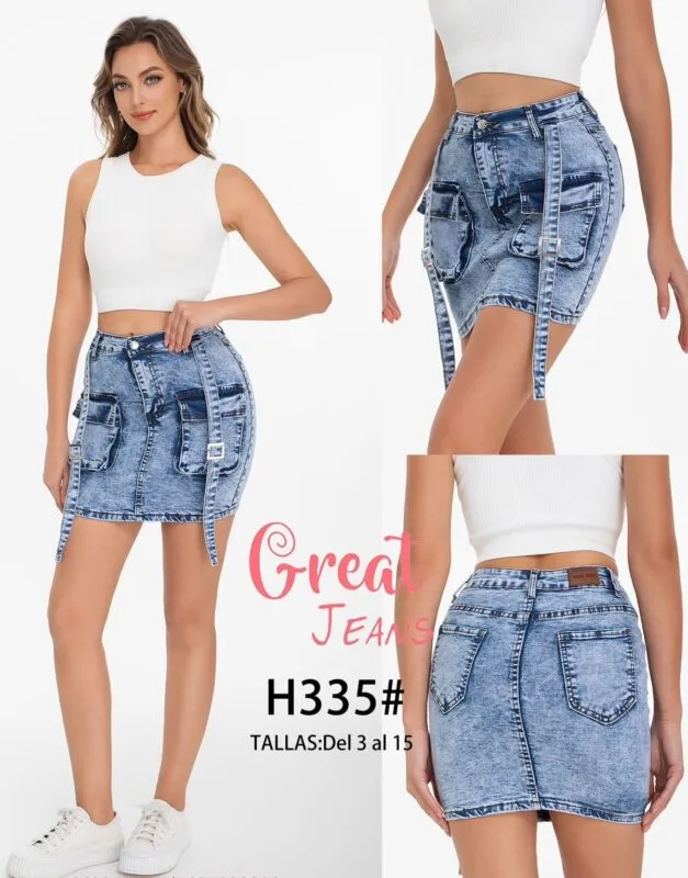 Falda De Mezclilla Great Jeans-H335-0-H335