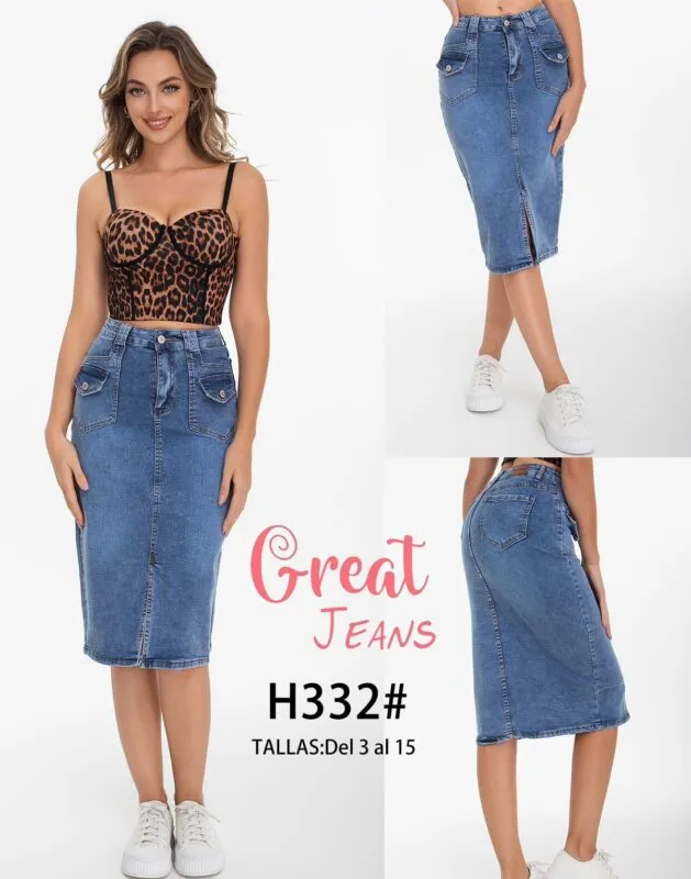 Falda De Mezclilla Great Jeans-H332-0-H332