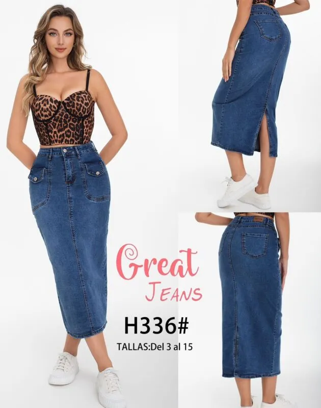 Falda De Mezclilla Great Jeans-H336-0-H336