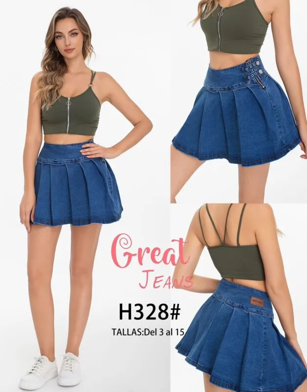 Falda De Mezclilla Great Jeans-H328-0-H328
