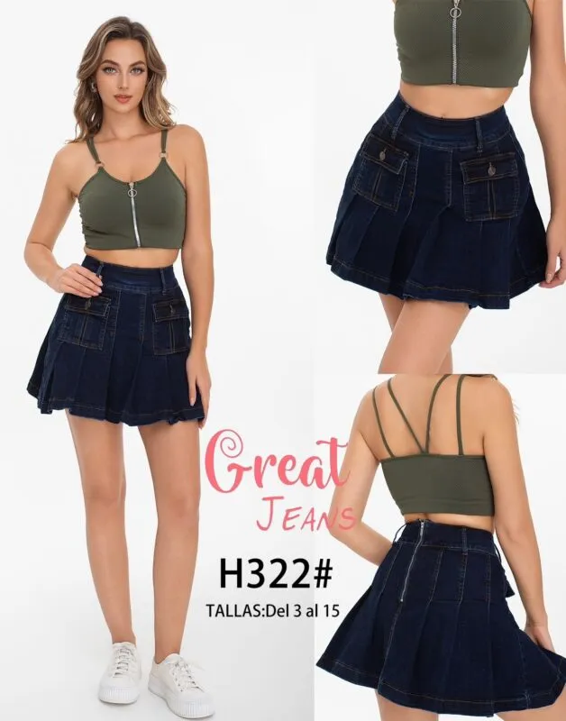 Falda De Mezclilla Great Jeans-H322-0-H322