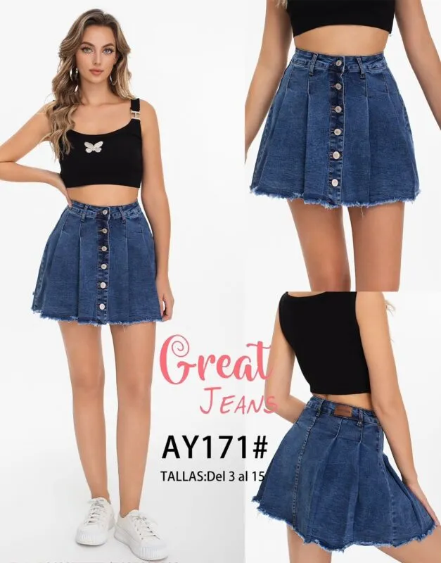 Falda De Mezclilla Great Jeans-AY171-0-AY171