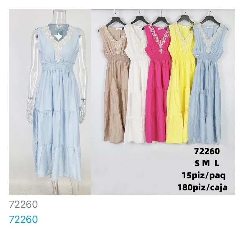 Vestido Bordado Casual-72260-0-72260