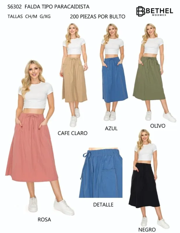 Falda Tipo Paracaidista-0-S6302