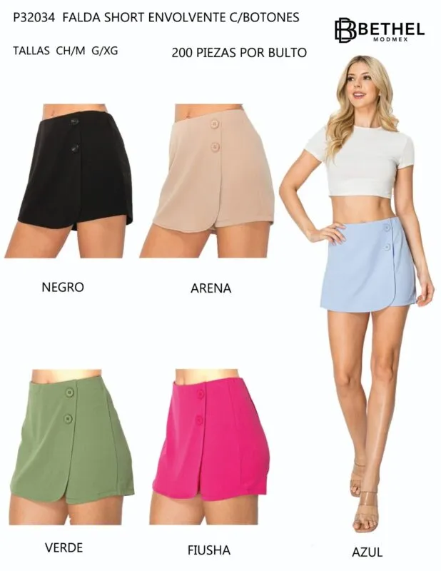 Falda Short Envolvente-0-P32034