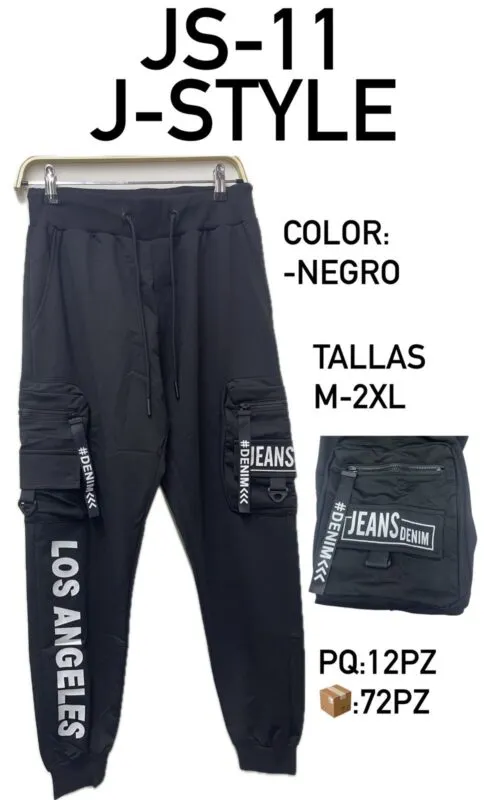 Jogger Negro Los Angeles-JS-11