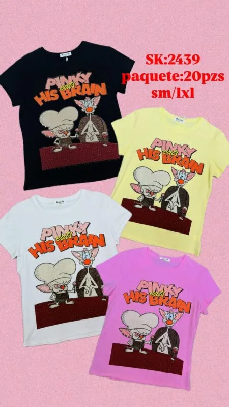 Playera Estampada Pinky Y Cerebro-2439