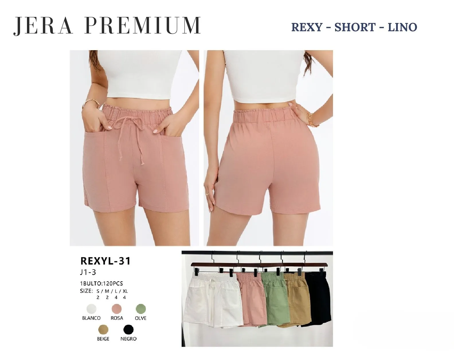 REXYL-31-ROSA - Short Dama Jera Premium