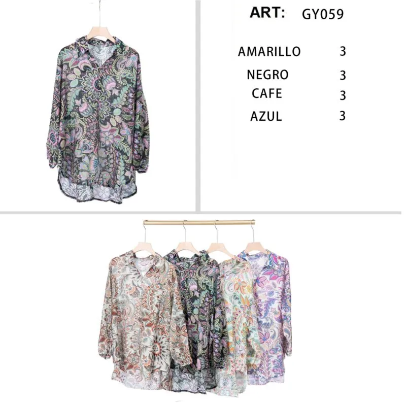 Blusa Estampada Colorida-GY059