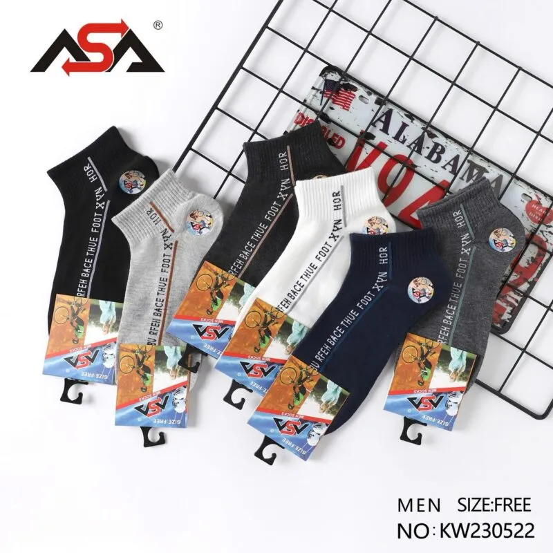 Calcetines altos de algodón para hombre-KW230522