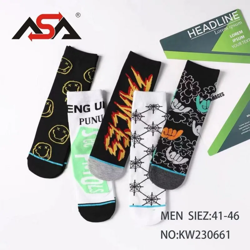 Calcetines altos con diseños variados-KW230661