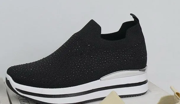 Tenis Deportivos Comodos-F003-Negro 35-38