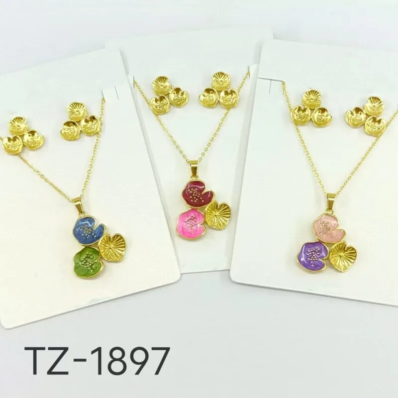 Conjunto Collar y Aretes-TZ-1897