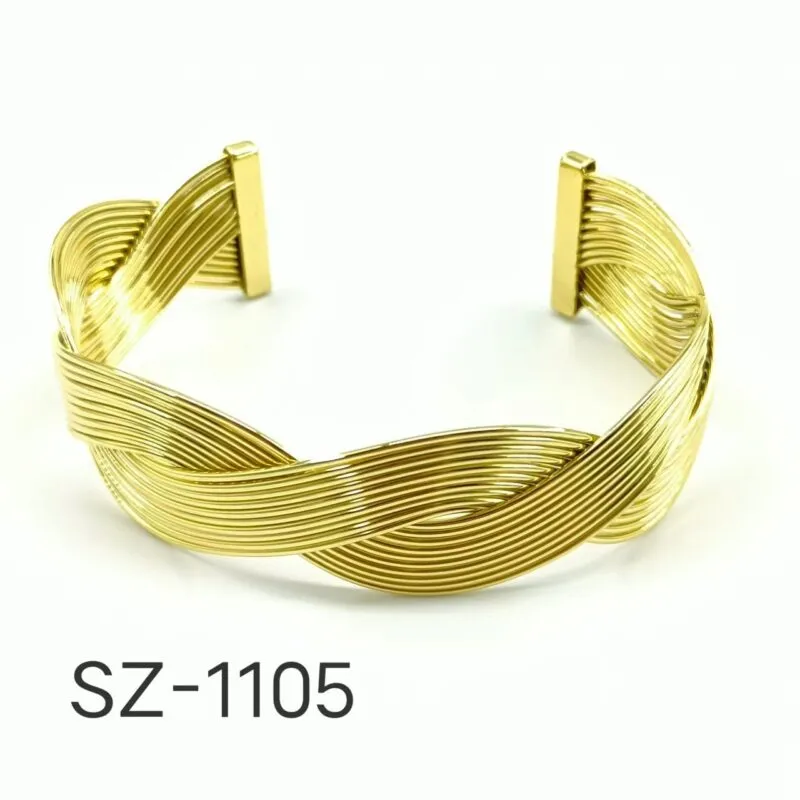 Pulsera Dorada Trenzada-SZ-1105